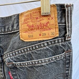 Vintage Levi’s 510 Red Tab Jeans in Washed Black